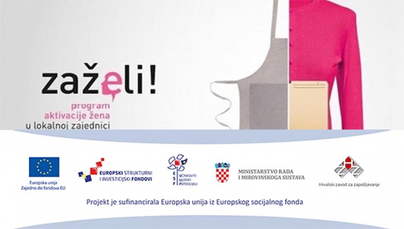 „ZAŽELI pomoć u kući“- Osnaživanje i aktiviranje žena na tržištu rada; sufinanciranog iz Europskog socijalnog fonda u sklopu Operativnog programa Učinkoviti ljudski potencijali 2014. - 2020.
